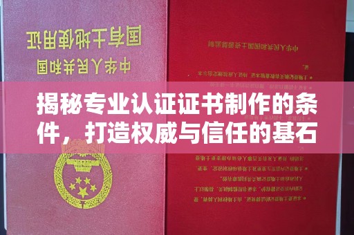 二七揭秘专业认证证书制作的条件，打造权威与信任的基石