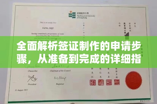 二七全面解析签证制作的申请步骤，从准备到完成的详细指南
