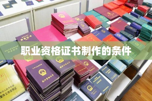 二七职业资格证书制作的条件